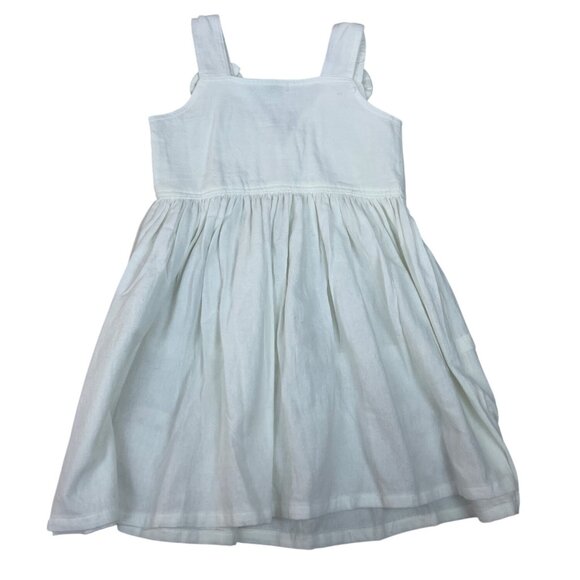 Walk Walk White Sleeveless Dress With Elephant Appliqué & Button Details Sz 3 - Picture 2 of 6